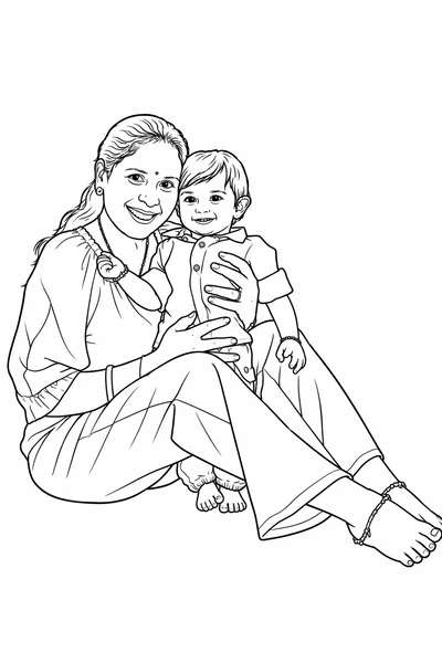Nature coloring page